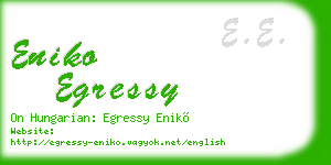 eniko egressy business card